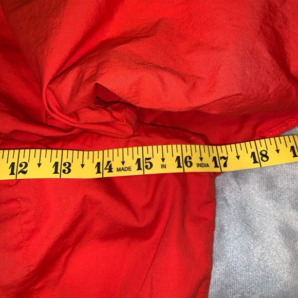 Boston proper peplum Off-Shoulder orange blouse smocked flame size 12 cotton - Picture 5 of 7